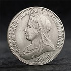 Queen Victoria 1897 Lx Crown Coin Vf xf Grade Great Britain
