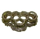 Vintage 1960s Ornate Metal Tube Lipstick Holder Signed Bucklers Light Gold Tone