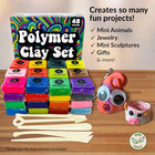 Polymer Clay Set - 48 Colors Oven Bake Clay  Colorful Modeling Clay Kit With 5 T