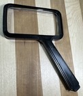 Vintage Bausch   Lomb Rectangular Reading Magnifying Glass Black Bakelite