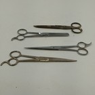 Lot Of 4 Hair Care Scissors Shears Collection 6 -7  Size Vintage Shears Thinner