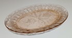 Vintage 1930s-1940s Pink Depression Glass Vanity Set - Tray  Perfume Bottle  Etc