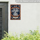 I Fix Stuff And I Know Things Tin Sign Vintage Metal Mechanic Garage Wall Decor