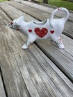 Vintage Ceramic Cow Creamer Hearts Floral Design
