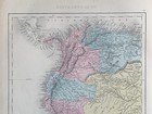 1871 Northwest South America Hand Coloured Antique Map By Joshua Archer