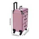 Professional Rolling Makeup Trolley Train Case Box Organizer Salon Cosmetic