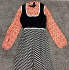 Vintage 70s Geometric Print Jumpsuit Distressed