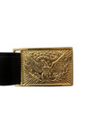 Us Army Repro Leather Belt Brass Eagle Buckle     Civil War To Wwii Era 44 