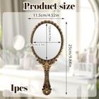 Vintage Hand Mirrors With Handle  Vanity Handheld Makeup Mirror Antique Gold