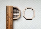 Dollhouse Miniature Window Octagon Small Wood With Acrylic 1 12 Scale