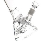 18in Heavy 6mm Thick Glass Bong Smoking Hookah Water Pipe 14mm Bowl Beaker