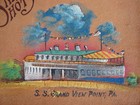 Grand View Ship Hotel Central City Pa Vintage Souvenir Leather Photo Album 8 X 5