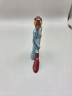 Vintage Manoil  41 35 Woman Sweeping With Broom Figurine 2 5 Inches Tall
