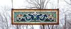 35 5  X 11 75  Handcrafted Tiffany Style Stained Glass Window Panel Hf138