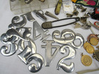 7  Lbs Junk Drawer Vintage Lot Pocket Knives Watch Pens Cuff Links Spoons More