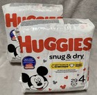 Huggies Size 4 Disney Baby Mickey Mouse Snug   Dry Diapers 29ct Fits 22-37 Lbs