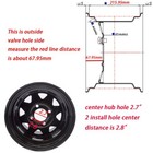 12x8 5 Wheel Rim Mower Garden Lawn Tractors 12  4 Hole 4  Bolt Circle Zero Turn