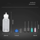 6pc 30ml Clear Precision Applicator Bottle  12pcs Needle Tip  Squeeze Bottles