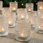 36 Pcs Clear Votive Candle Holders Bulk  2x2 5 Tealight Candle Holder For Wed   