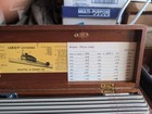 Keuffel   Esser  Leroy Lettering Set 8 Templates Wood Case S18-2 Drafting Tool