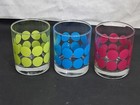 Vintage Retro Polka Dot Drink Bar Ware Georges Briard Glasses Green Blue Pink