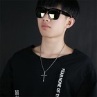 Steel Gold Black Color Fashion Mens Iron Nail Cross Pendant Necklace Stainless S