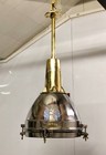 Ceiling Mount Original Antique Old Steel   Brass Pendant Spot Light Set Of 2