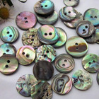 Sewing Button 50pcs 15mm   12 5mm 2 Holes Natural Dark Abalone Shell Shirt Butto