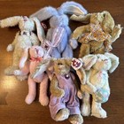 6 Ty Attic Treasures Bunny Rabbits Strawberry Iris Shelby Rosalyn Georgia Azalea
