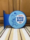 Esso Blue Flange Sign We Sell Sold Here Gas Oil Garage Vintage Style Wall Decor