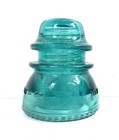 Vintage Hemingray 42 Aqua Blue Glass Telegraph Power Line Insulator Made In Usa