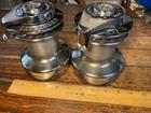 Pair Of Barient 17st Self  Tailing Winches 24 1 Power Ratio Chromed Bronze Drums