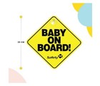 Safety 1st  baby On Board   Sign   Yellow-crash Tested   Free Shipping