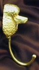 Poodle J Hook  Robe Hook  Coat Hook  Leash Hook Bronze
