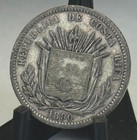 1890 Costa Rica 25  Centavos Km  130  Silver