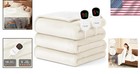 Electric Heated Blanket King Size 100x90 Auto-off Dual Control Flannel Sherpa