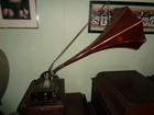 Edison Fireside   Gem  c     d  2-part  reproduction  Horn Crane With Chain