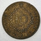 1865 Azores 10 Reis Km 14 350k Minted Copper Multiple Large Die Cracks