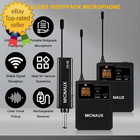 Wireless Lapel Microphone System With Headset   Lavalier Mics  Dual Bodypack Tra
