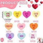  30 Pieces Valentine Heart Outdoor Hanging Ornaments Candy Heart Double Sided 