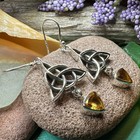 New Solid Sterling Silver Trinity Knot Earrings Irish Scottish Celtic Ladies 925
