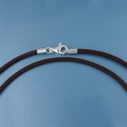 Solid Sterling Silver 2mm Genuine Leather Cord Necklace W lobster Clasp  12-40  