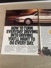 Acura Integra Car Magazine Ad White Indy Formula One Racing Car 1989