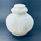 Antique vintage Milk Glass Globe Victorian Scroll Lamp Shade