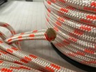 Double Braid Polyester 5 8 x200 Feet Arborist Tree Bull Rope White orange