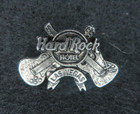 1995 Hard Rock Hotel Las Vegas Crossed Guitars Metal Collectible Pin