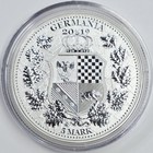 2019 1oz  999 Silver Germania 5 Mark Allegories Bu Limited Mintage