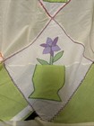 Vintage 1940 s  Folk Art Applique Quilt Top Every Block Unique Must See Cute