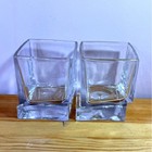 Joyjolt Carre Square Whiskey Glasses Set Of 2 Heavy Base 10 Oz Old Fashioned