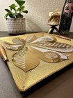 Vintage George Briard Glass Gold Plates Serving Tray - Mid Century - As Is